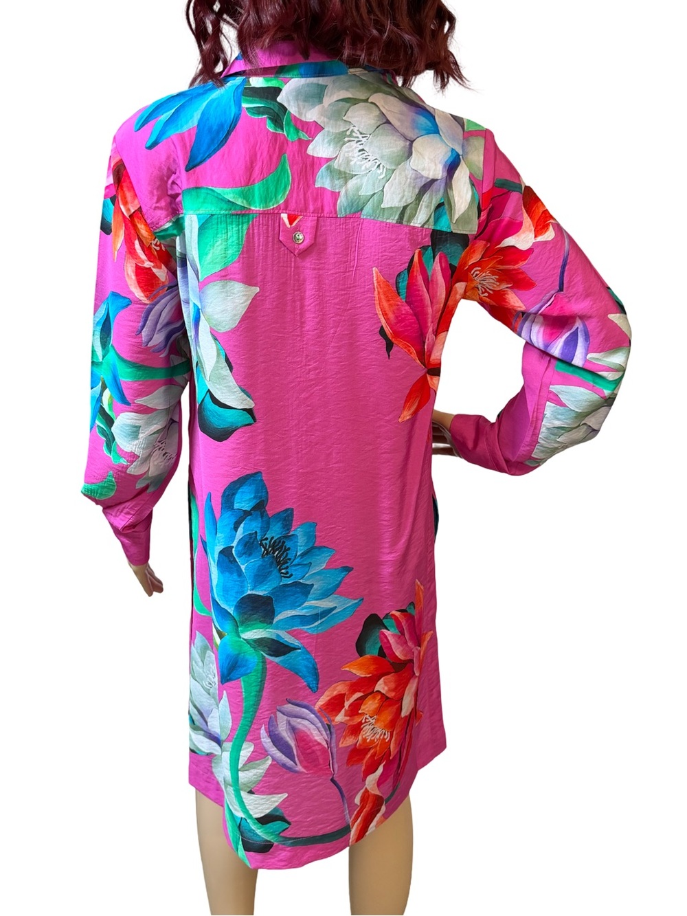 Anthropologie Maeve Sz S Pink Multi Floral Beach Cover-Up Dress (0786) - Picture 6 of 12